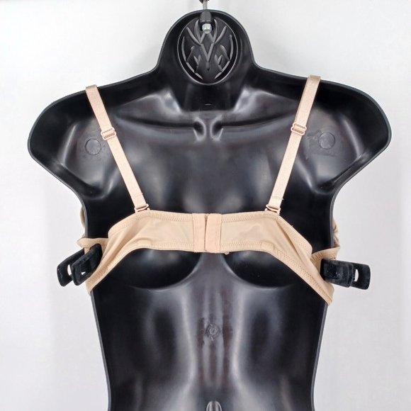 MAIDENFORM Sz 40D Push Up Nude Bra Padded Sexy Support Cross Back Wired Stretch - Picture 6 of 12